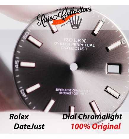 Dial Quadrante Rolex 126300 Grigio Grey Chromalight DateJust 0074