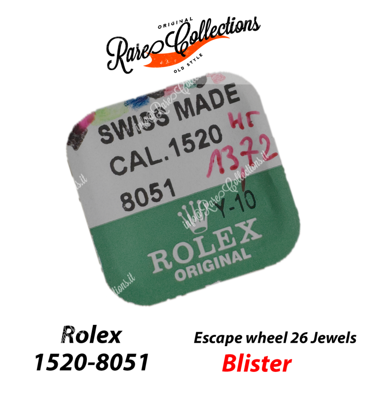 Rolex 1520 8051 Escape Wheel 26 Jewels Blister Ruota Scappamento gioielli