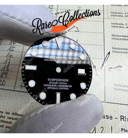 USED Usato Dial Quadrante Rolex 116610 Submariner + Lancette Completo Nero
