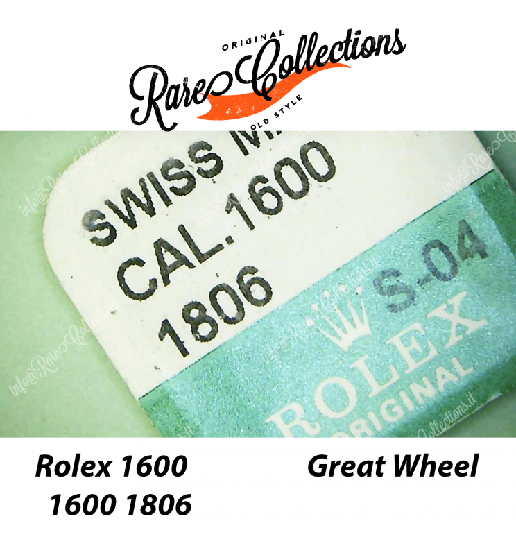 NEW Nuovo Blister Rolex 1600 1800 Great Wheel Grande Ruota