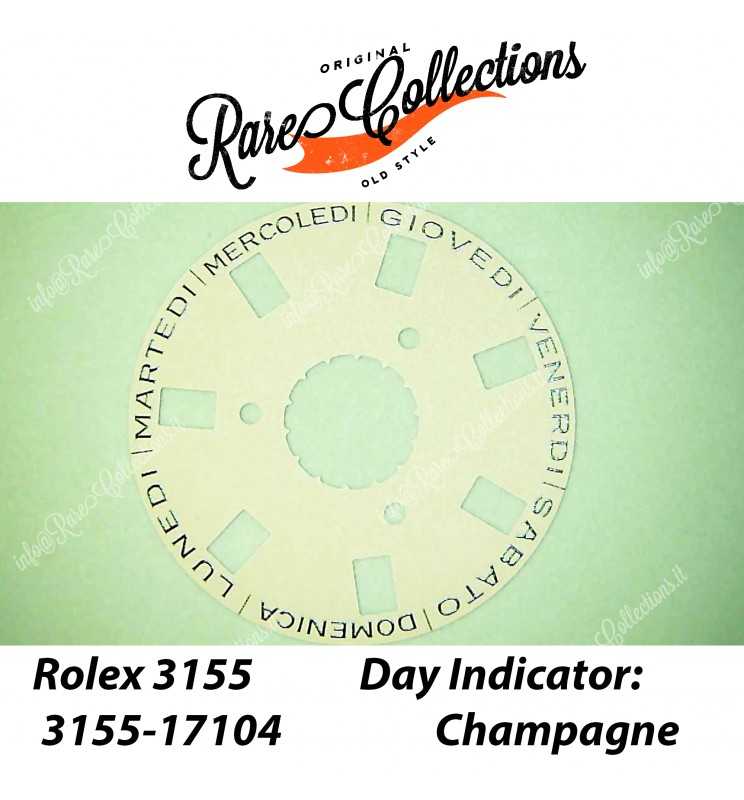 USED Usato Rolex Disco data Disk 3155-17104 Italiano DayDate Champagne