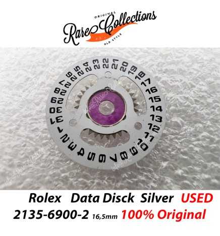 USED Usato Rolex Disco data Disk 2135-6900-2 Argento Silver