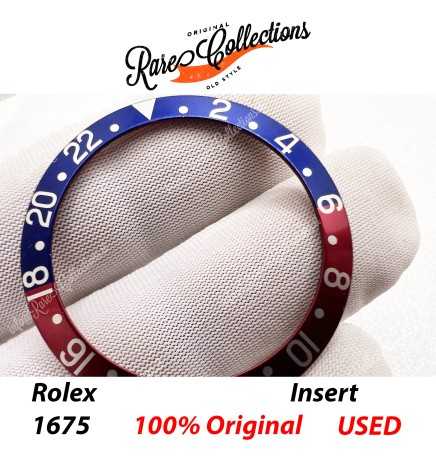 USED Usato Bezel Insert Rolex 1675 Blue Red Rosso Inserto