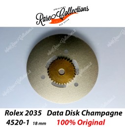 USED Data Indicator Champagne Rolex 2035 4520-1 18mm Datario Usato .42