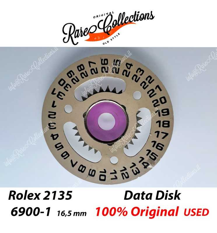 USED Usato Rolex Disco data Disk 2135-6900-1 Champagne .47