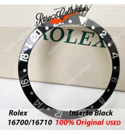 USED Usato Bezel Insert Rolex 16700 Nero Fat Font Inserto .103