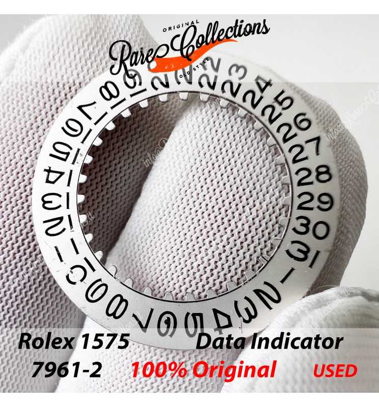 USED Usato Rolex Disco data Disk 1575 7961-2 Silver 1675 GMT .40