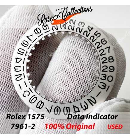 USED Usato Rolex Disco data Disk 1575 7961-2 Silver 1675 GMT .40
