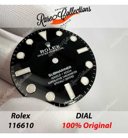 USED Usato Dial Rolex 116610 Black Submariner Chromalight 0049 Blu