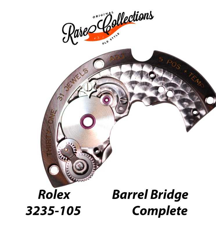 NEW Nuovo Rolex 3235-105 Barrel Bridge Complete Ponte Bariletto completo
